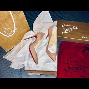 Christian Louboutin pigalle Follies 35 nude heels